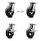 Service Caster 8 Inch Rubber on Steel Swivel Caster Swivel Locks 2 Brakes, 2PK SCC-35S820-RSB-BSL-2-SLB-2 - alternate 1